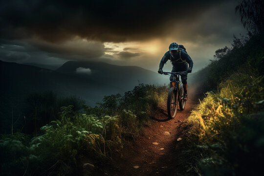 Pro mountain biker - Embracing the Freedom of Two Wheels - Created by AI