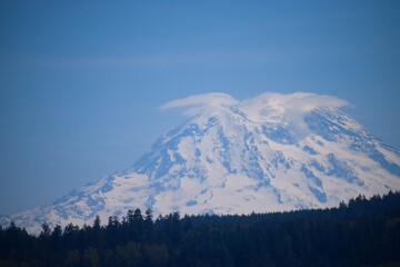 snow covered mountains
