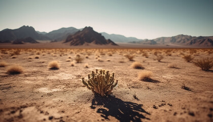 Fototapeta na wymiar Majestic sand dunes in arid Africa generated by AI