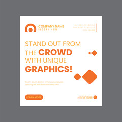 Obraz premium Graphic Designing Social Media Post Design Template