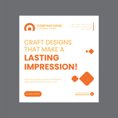 Obraz premium Graphic Designing Social Media Post Design Template