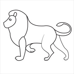 Lion Animal coloring page for kids