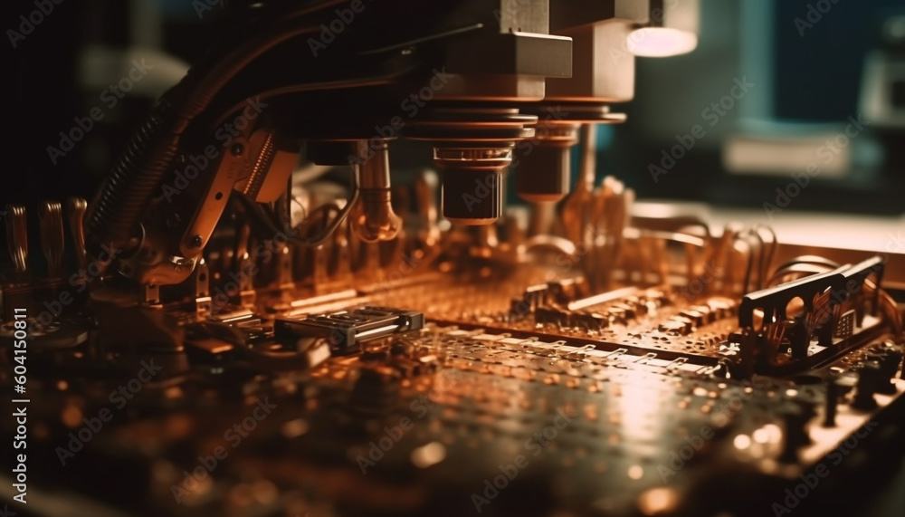 Poster automated manufacturing equipment controls temperature with precision generated by ai