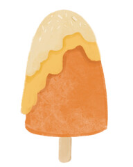 Orange ice cream 