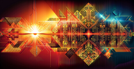 Digital Visions: Exploring the Fusion of Technology and Sacred Geometry.