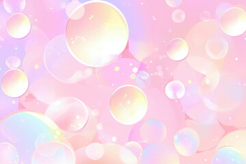 cute hologram y2k pastel neon bubbles background