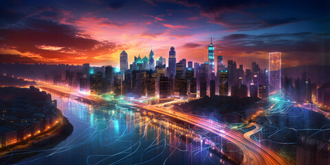 Obraz premium Future City