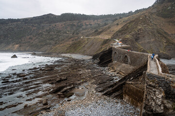 Cloudy day in San Juan de Gaztelugatxe, Bizcaia, Basque Country, North of Spain. 