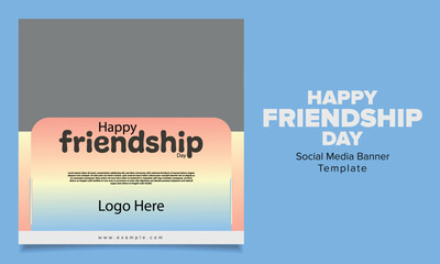 Vector happy friendship day social media design