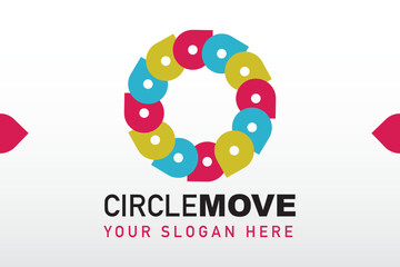 Abstract colorful circle, rings logo design template. shutter vector logotype.