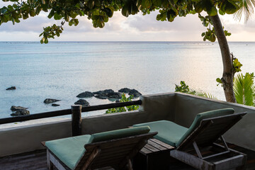 Fototapeta premium Luxury accomodation on Aitutaki, Cook Islands
