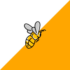 Honey bee, logo, icon, sign design, modern, elegant and editable vector illustration