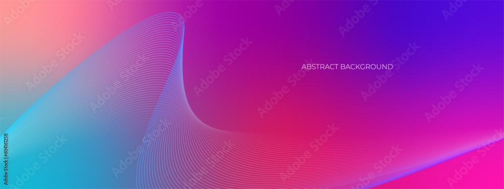 Aufkleber abstract wave technology background with wavy gradient lines