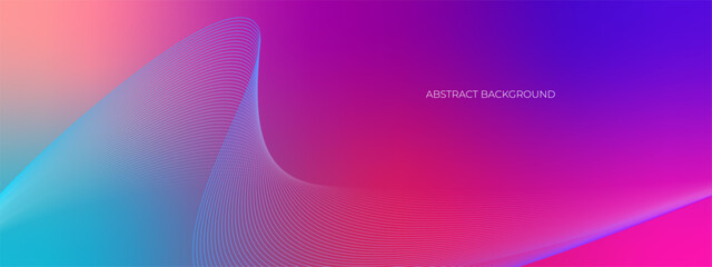 abstract wave technology background with wavy gradient lines