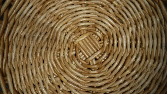 Fragment of a basket made of willow twigs or garden furniture.
