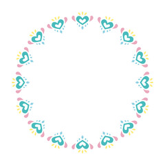 ハートのフレーム ミント