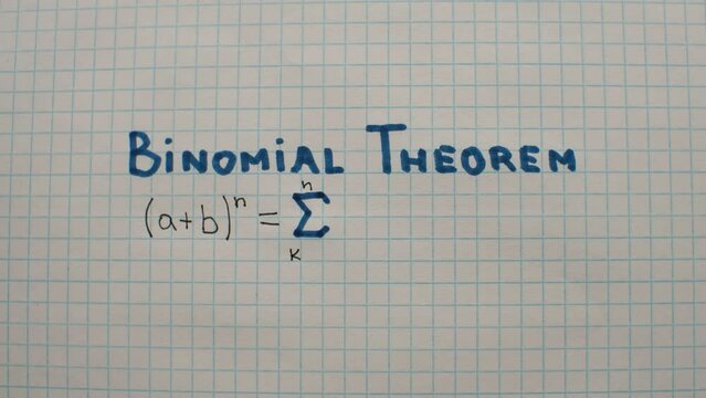 Binomial Theorem On Paper, Time Lapse