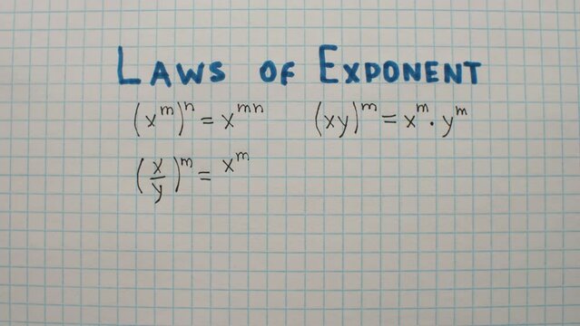 Laws Of Exponent On Paper, Time Lapse