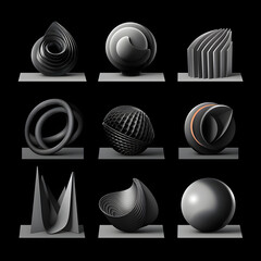 black and white icons  Generative AI