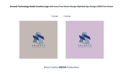Arcnoch Technology Studio Creative Logo with Icons Free Vector Design Alphabet Eps Design LOGO Free Vector