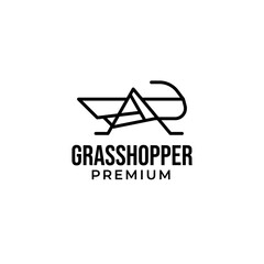 Creative geometric grasshopper logo design vector concept illustration idea