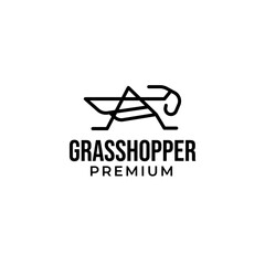 Creative geometric grasshopper logo design vector concept illustration idea