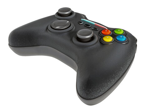 Generic game controller isolated on transparent background. 3D illustration