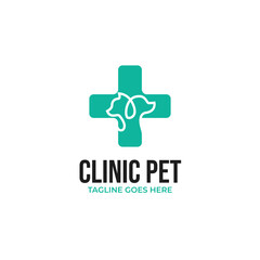 Creative medical pet shop logo design vector concept illustration idea