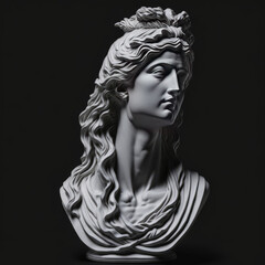 Marble greek goddess bust