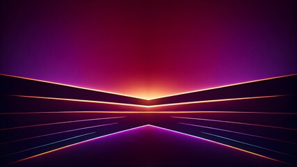 Futuristic style abstract background with glowing lines. AI Generative