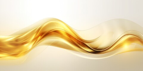Abstract golden wave background. Illustration AI Generative.
