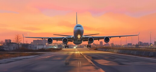 Fototapeta na wymiar Airplane background. Illustration AI Generative