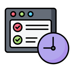 Planning Line Color Icon