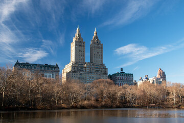 Fototapeta na wymiar Lake in the Central Park in New York City, Manhattan, NYC, NY, USA