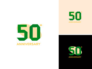 ILLUSTRATION 50 TH ANNIVERSARY DESIGN SIMPLE LOGO ICON VECTOR