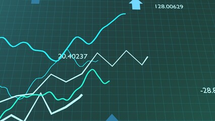 Stock market graphic. Stock price chart. Financial and business concept.