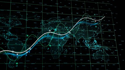 Stock market graphic. Stock price chart. Financial and business concept.