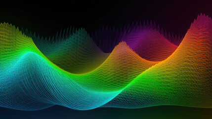 abstract background with glowing curve lines - by generative ai