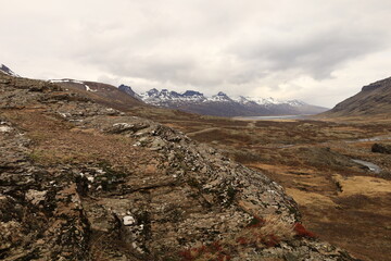Fototapeta na wymiar View of a mountain in southeast Iceland