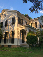 Country house with garden, cozy classic house with back yard