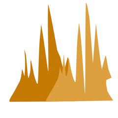 Flat style stalagmite illustration 