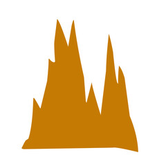 Flat style stalagmite illustration 