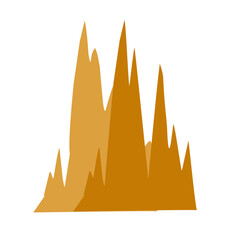 Flat style stalagmite illustration 