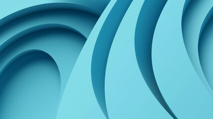 Fototapeta premium Blue Abstract Architecture Design Background curves lines. Minimal futuristic design ai generative