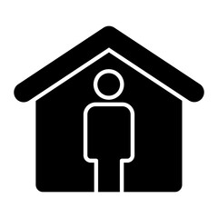 Home Isolation Glyph Icon