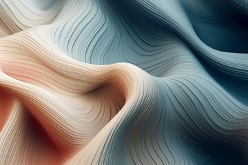 Background of abstract lines and wavy forms, created with Generative AI technology