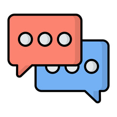 Chat Line Color Icon
