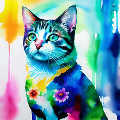 Cat created with Generative AI technology 