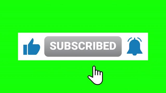 Like Subscribe Button Green Screen Background