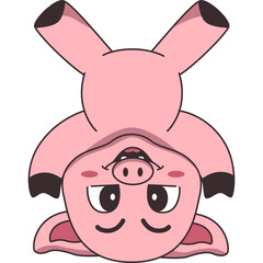 Cute Pig Cartoon Illustration